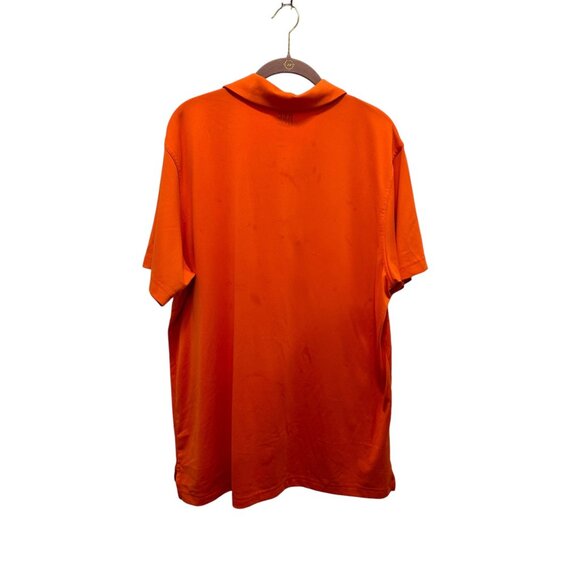 🍒 2/$20 🍒 Men’s Orange Polo Shirt with Diamond Pattern sz XL - Picture 5 of 6